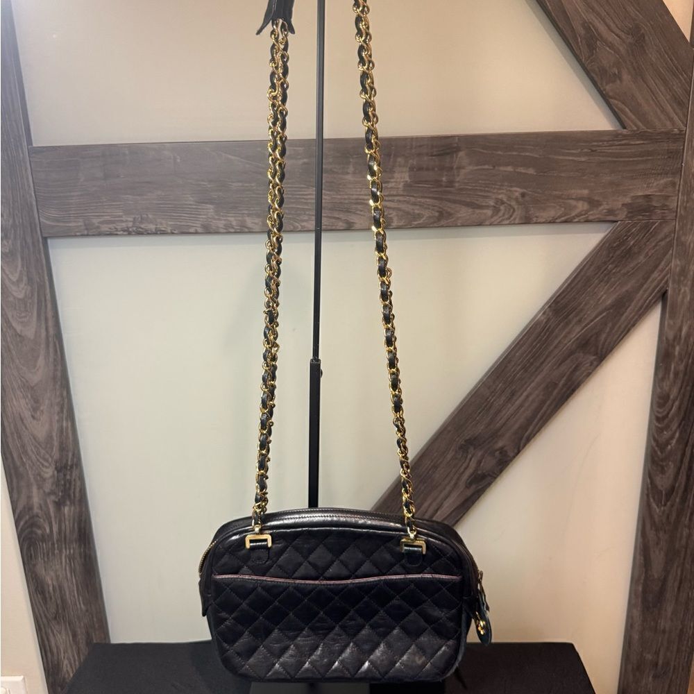 Vintage CHANEL Double Chain Matelasse Quilted Bag